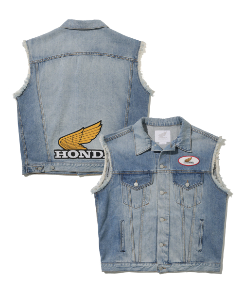 [Archive line] Washed Denim Vest_Blue