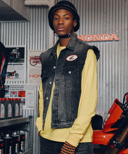 [Archive line] Washed Denim Vest_Black