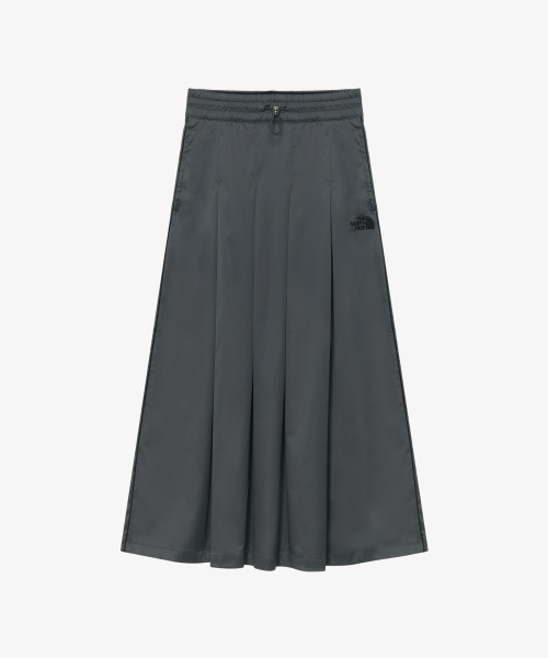 NK6NR31K 여성 새틴 플레어 스커트 CHARCOAL_GREY