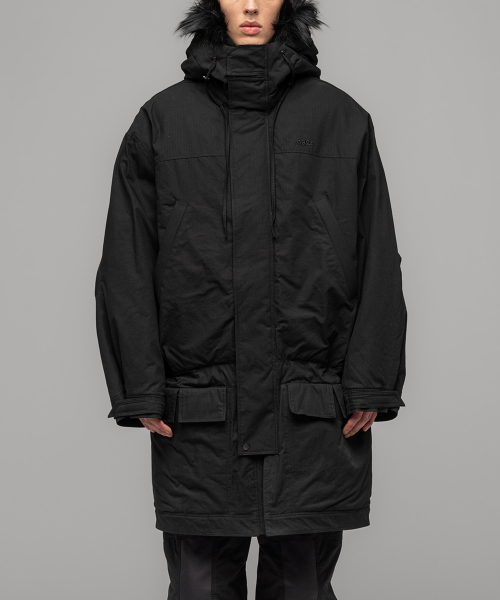(M) Парка заниженной посадки OSL2BER DROPPED WAIST PARKA BLACK