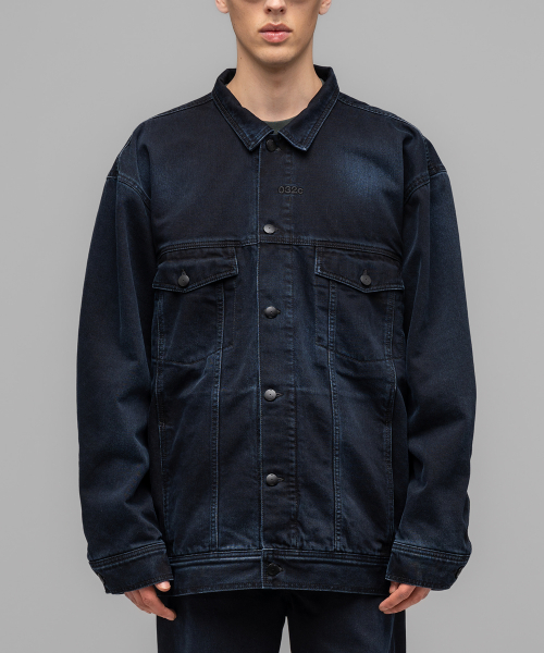 (M) Джинсовка GOYA DENIM JACKET WASHED DARK BLUE