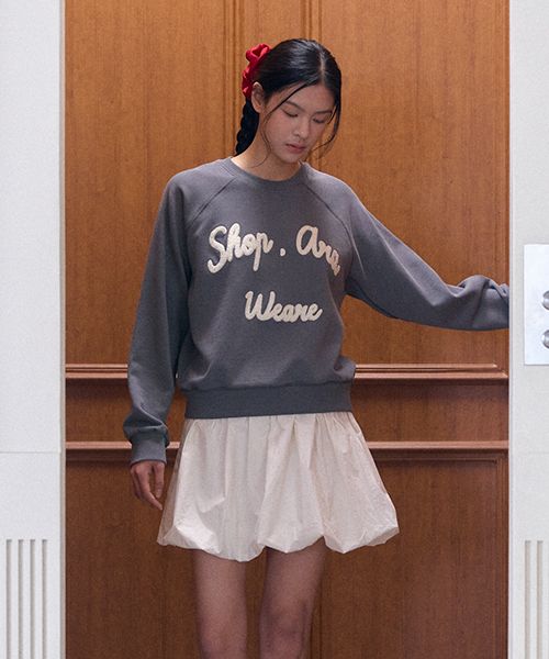 Bailey boucle logo Sweatshirt_ Charcoal