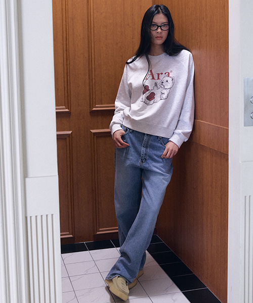 Ara puppy Sweatshirt_Light gray