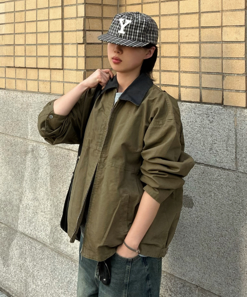 Хлопковый куртка-тракер Barbour с контрастным воротником_2COLOR