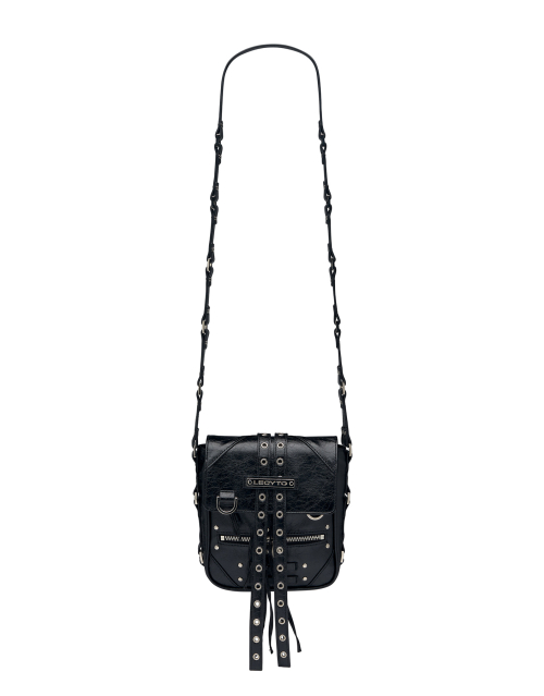 레씨토(LECYTO) Tenacity Leather Cross Bag_[Black] - 사이즈