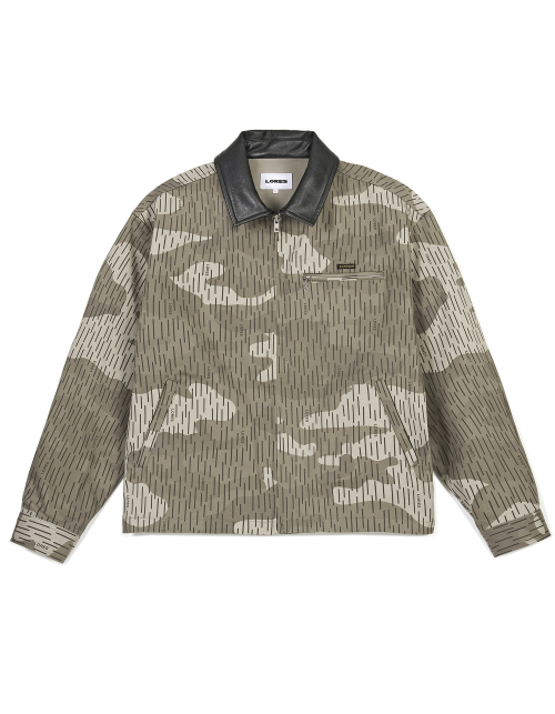 Хлопок zip work jacket - rain camo