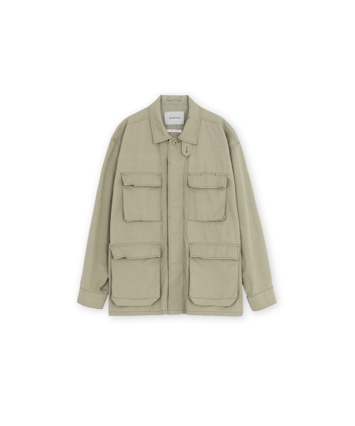 Washed BDU Jacket, Dark Beige