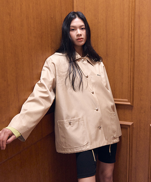 Plate nylon back point jumper_beige