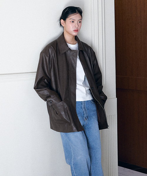 Rhodia eco lather point jacket_brown