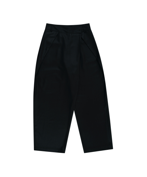 【Kashiko】25ss Pintuck Asymmetric Trousers 카시코(KASHIKO) Pintuck Asymmetric Trousers Black - 사이즈