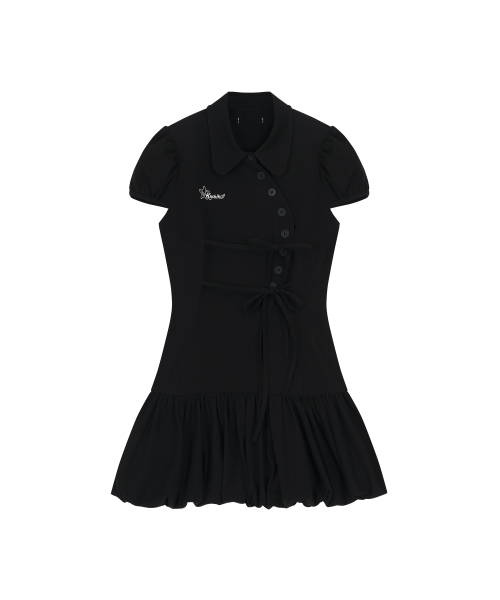l*e様 Kashiko Puff Preppy Mini Dress Blac MUSINSA | KASHIKO Puff Preppy Mini Dress Black