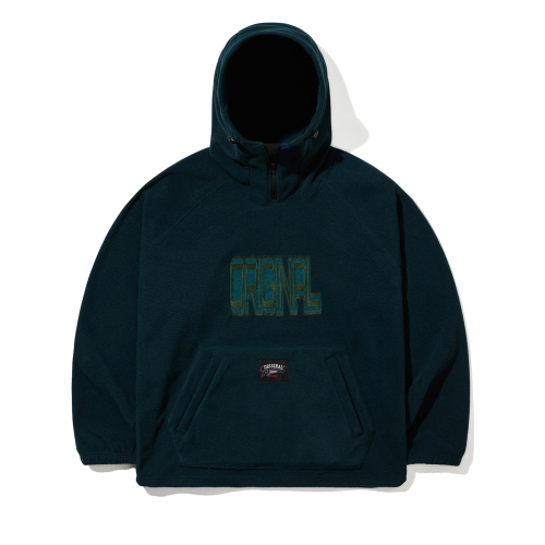 Флисовое худи на полумолнии Original Green