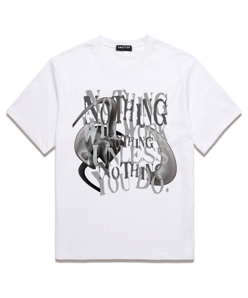 Оверсайз футболка NOTHING WILL WORKS (SS026) White