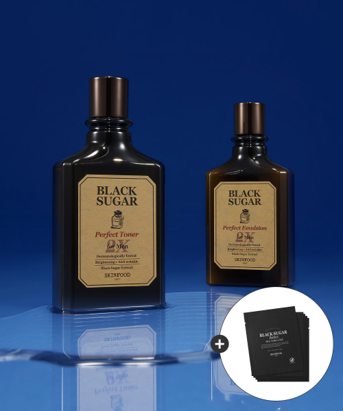 스킨푸드() [블랙슈가패드10매 증정] [SET] 블랙슈가 퍼펙트 포 맨 토너+에멀전 상품 이미지