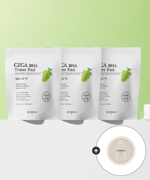 스킨푸드() [패드케이스 증정][2+1]샤인머스캣 시카 바하 토너패드 리필 40매 상품 이미지