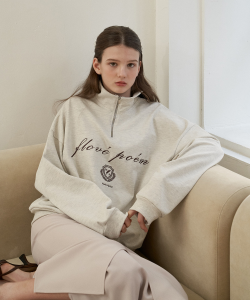 Flove poem half zip-up mantoman(mg)