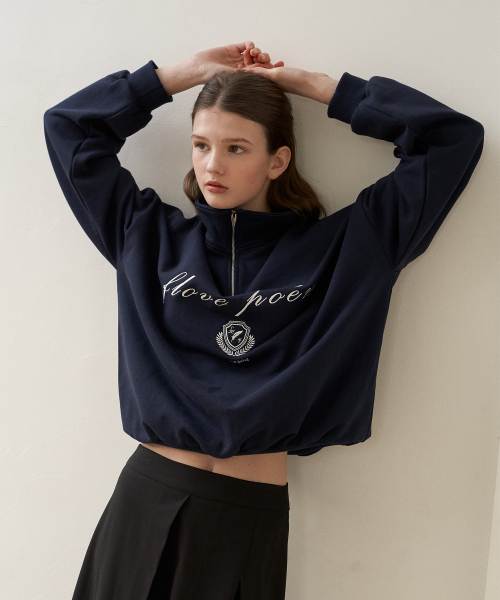 Flove poem half zip-up mantoman(na)