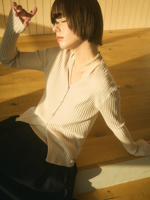 Layered v-neck cardigan