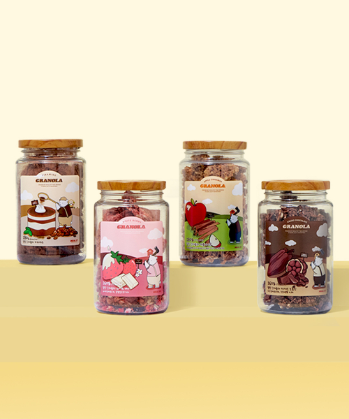 밀잇() 간식대용 청크형 수제 그래놀라 (카카오 초콜릿, 애플시나몬, 화이트베리, 티라미수) 상품 이미지