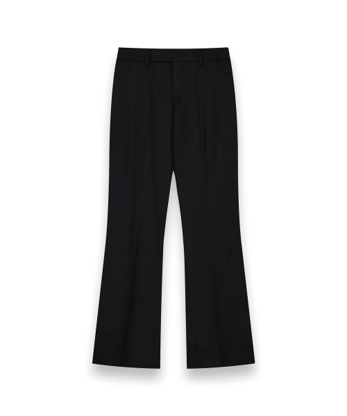 R-0048 / elastic шерсть bootcut trousers(чёрный)