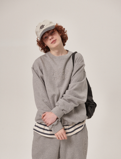 Soulu patchwork sweatshirt grey melange