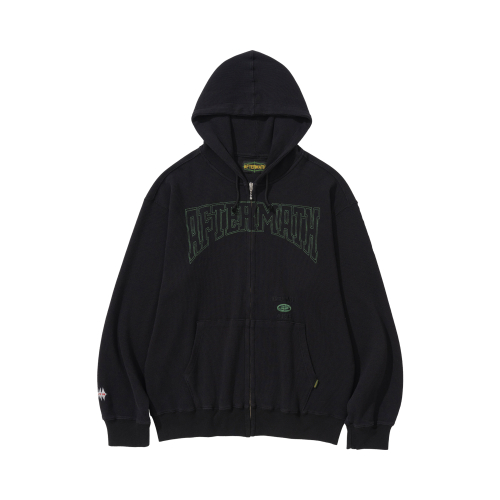 Waffle zip hoodie (чёрный)