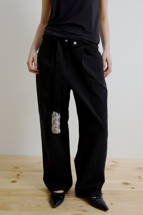 Furry-tailed trousers (чёрный)