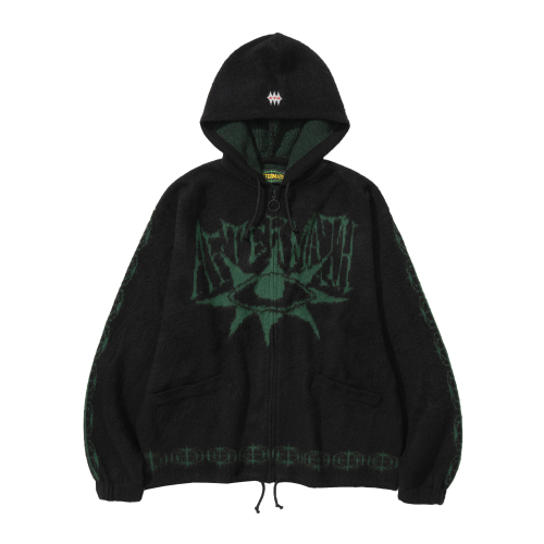 [AFTERMATH] AFTERMATH MOHAIR ZIP HOODIE /追跡付 AFTERMATH] AFTERMATH MOHAIR ZIP HOODIE /追跡付 (パーカー