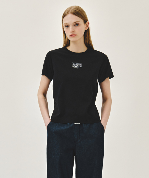 W small classic logo tee чёрный