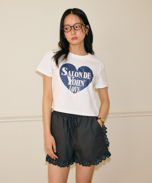 Lace хлопок banding shorts_ угольный