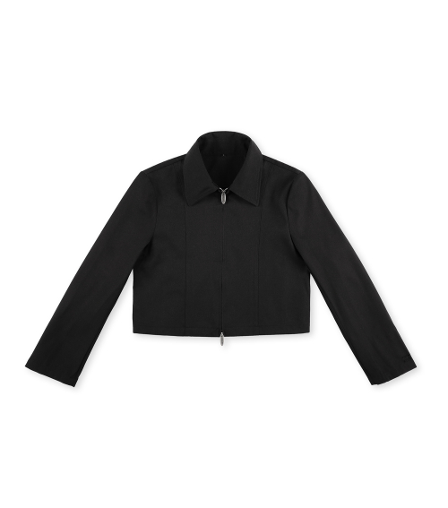 <<<protect0>>> minimal line zip-up jacket (чёрный)