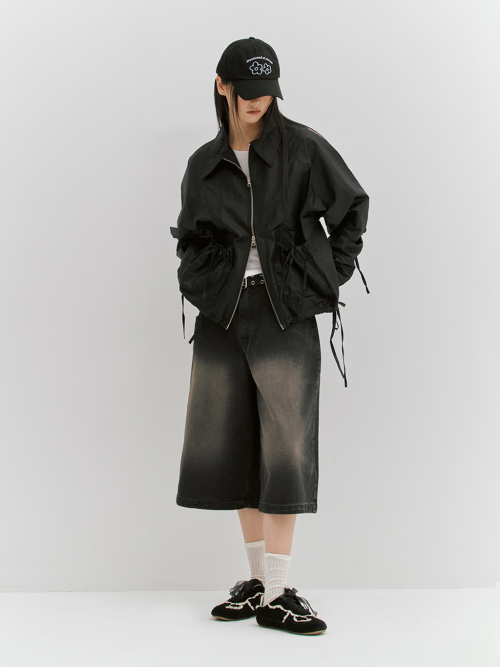 Shirring ribbon jacket