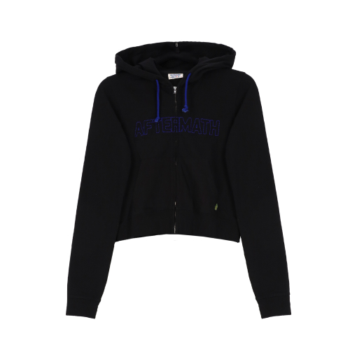 W CONTRAST STITCH ZIP худи [чёрный]