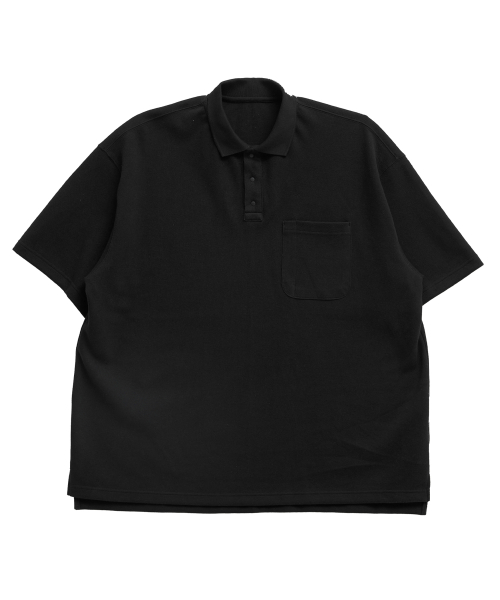 Футболка поло с карманом для ручки (Black)