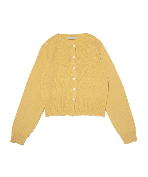 Базовый кардиган с круглым вырезом (Yellow)