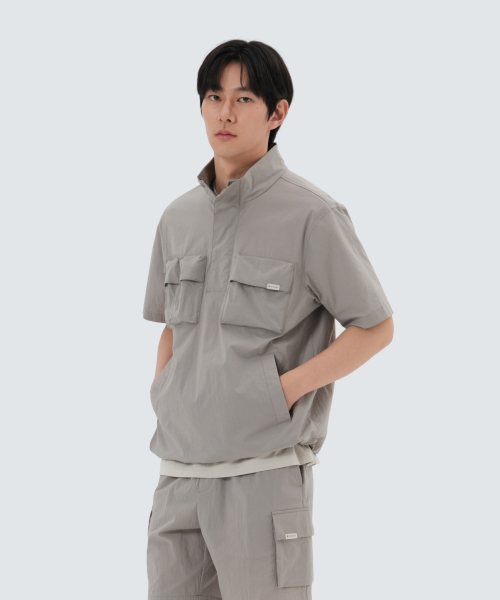 Root Stand Neck анорак с коротким рукавом (S25MMRAN64) Fog Gray