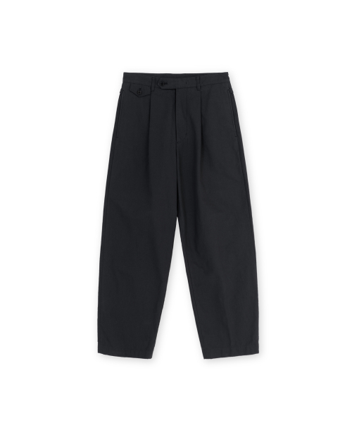 Свободные зауженные хлопковые брюки W, Black