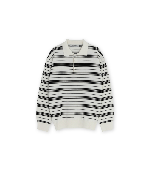 Stripe Knit Pique, Ivory