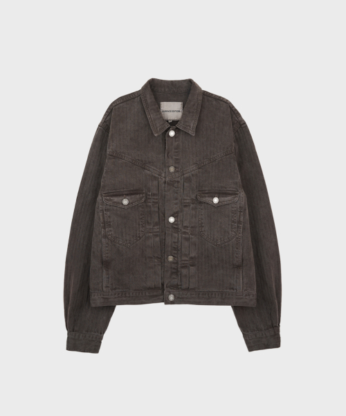 HERRINGBONE TRUCKER Куртка коричневый