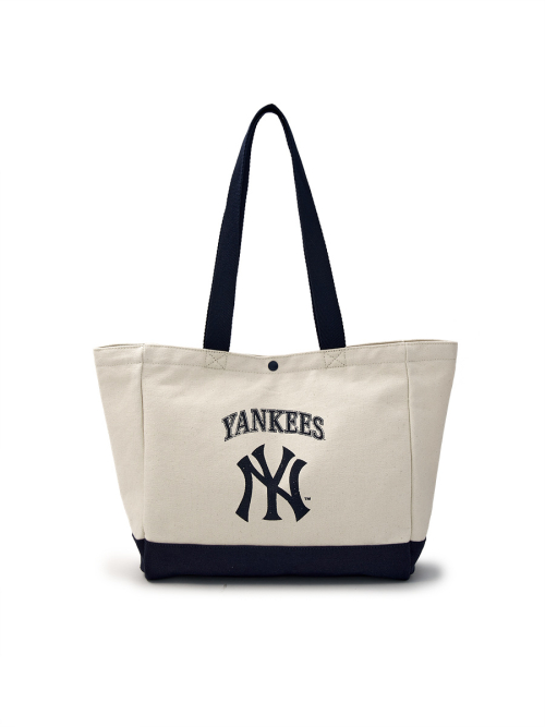 엠엘비() [카리나 착용] 빈티지 레터링 쇼퍼백 NY (Cream) 상품 이미지