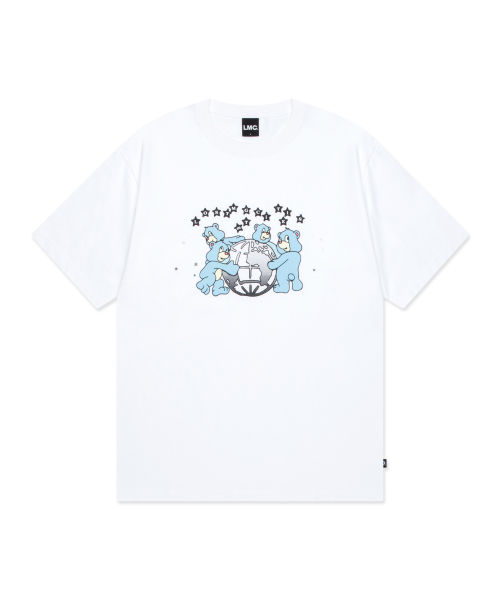 GLOBE BEAR TEE white