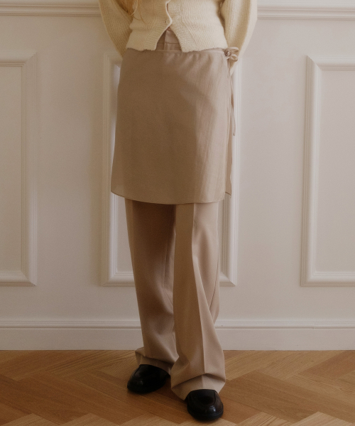 Брюки-слаксы с юбкой Beige