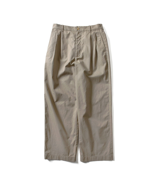 Легкие хлопковые брюки с двумя складками Oak Beige