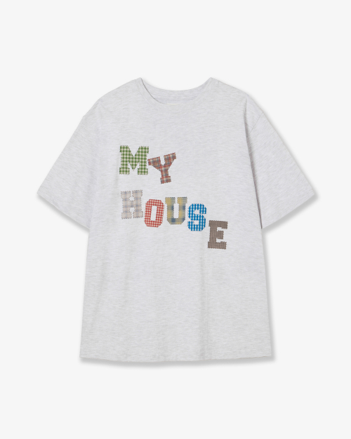 [aeae] MY HOUSE 半袖 T-シャツ *韓国人気アイテム MY HOUSE T-SHIRTS [LIGHT GREY]