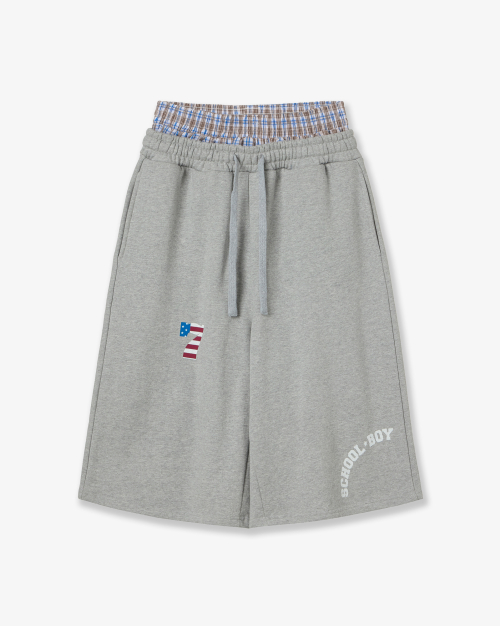 TRUNK LAYERED SWEATшорты [MELANGE серый]