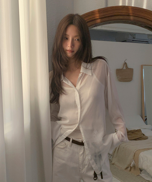 Sheer Cuffs Shirt 3COLORS