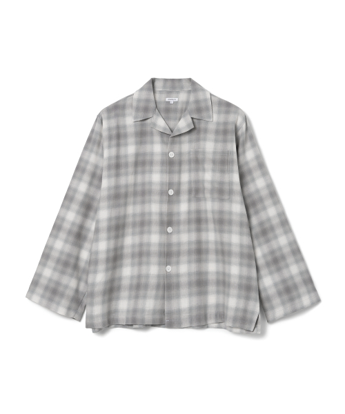 아노블리어() 옴브레 체크 플레어 셔츠 [그린] 상품 이미지