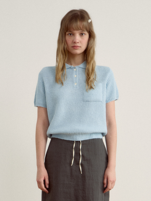 시엔느() Bach Pocket Wool Knit (Light Blue) 상품 이미지