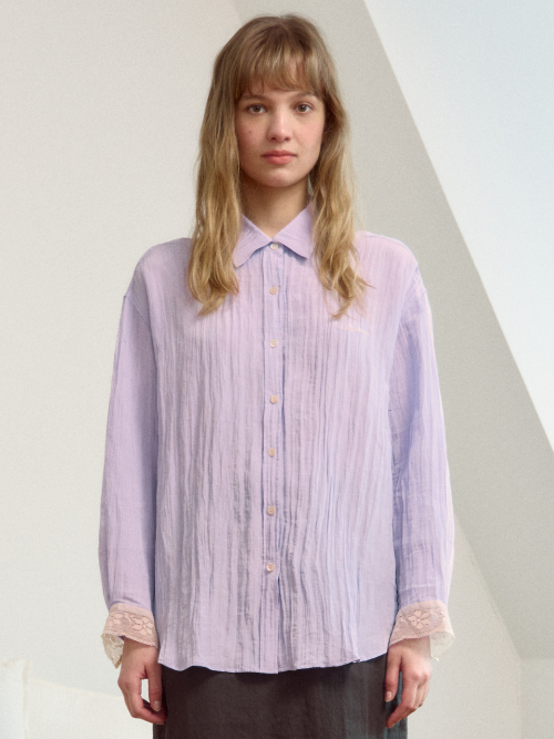 시엔느() Sonya Lace Shirts (Lavender) 상품 이미지