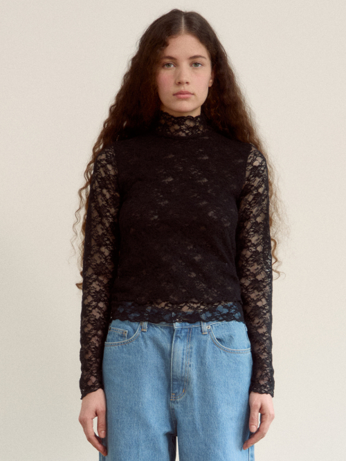 시엔느() Bon French Lace Top (Black) 상품 이미지